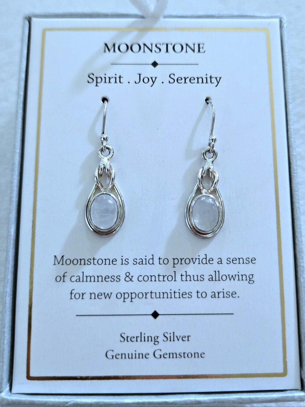 Shivam Silver Moonstone🌙 Earrings - Picture 5 of 16